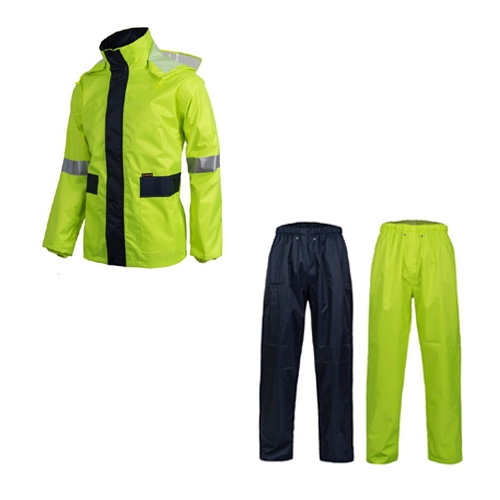 제비표우의 업무용 우의 (형광그린/네이비) SI-170 (M~XXXL)