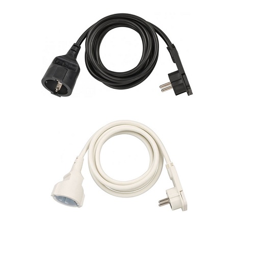 브레넨스툴 1구 콘센트 연장선 (2M) 화이트/블랙