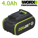 WORX PRO 충전 배터리 WA3016 20V 4.0Ah